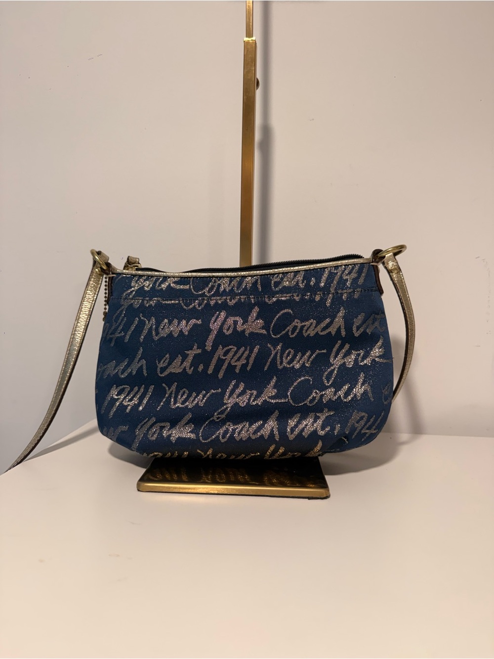 Coach VY2K - Blue Heart Crossbody Bag with Metallic Strap - Picture 3 of 5